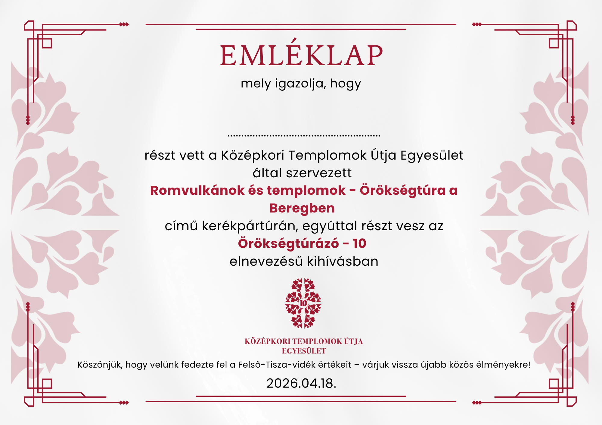 ÖRÖKSÉGTÚRÁZÓ – 10 kihívás